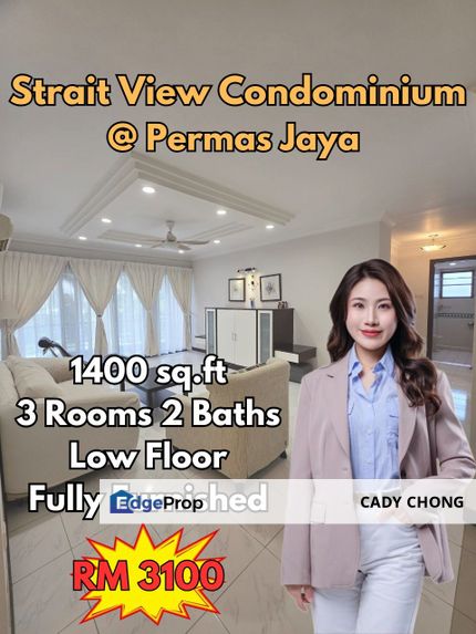 Strait View Condominium @ Permas Jaya Fully Furnished Unit For Rent, Johor, Permas Jaya/Senibong