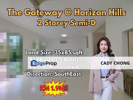 The Gateway @ Horizon Hills Double Storey Semi-D For Sale, Johor, Nusajaya