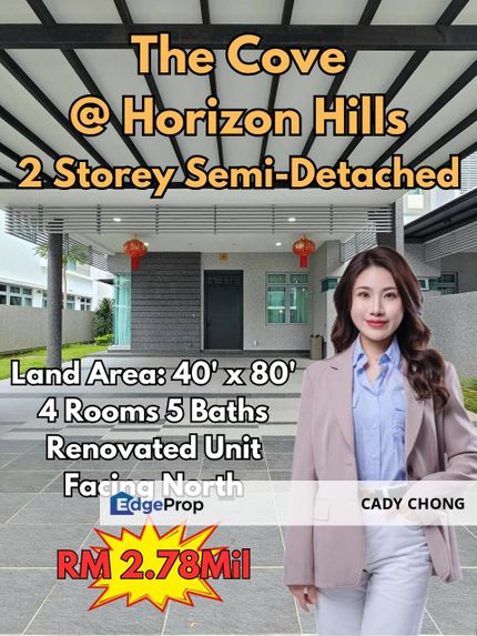 The Cove @ Horizon Hills Double Storey Semi-D Renovated Unit For Sale, Johor, Nusajaya
