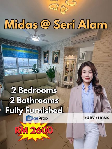 Midas @ Seri Alam 2 Bedrooms Fully Furnished For Rent, Johor, Pasir Gudang