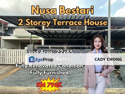 Nusa Bestari Double Storey Terrace House Fully Renovated & Fully Furnished For Sale, Johor, Skudai