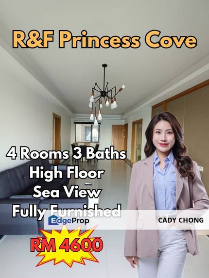 R&F Princess Cove @ JB Town High Floor Fully Furnished For Rent, Johor, Johor Bahru