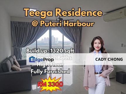 Teega Residence @ Puteri Harbour High Floor Fully Furnished For Rent, Johor, Kota Iskandar