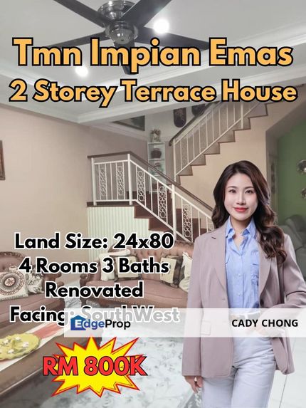 Impian Emas Double Storey Terrace House Renovated Unit For Sale, Johor, Skudai