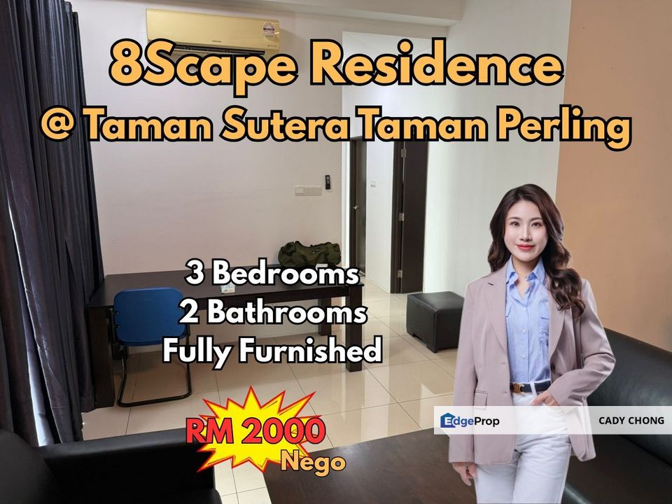 8Scape Residence @ Taman Sutera Taman Perling Fully Furnished Unit For Rent, Johor, Johor Bahru