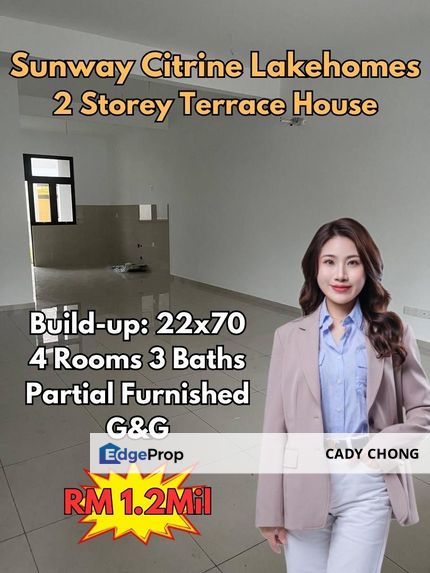 Sunway Citrine Lakehomes Double Storey Terrace House For Sale, Johor, 