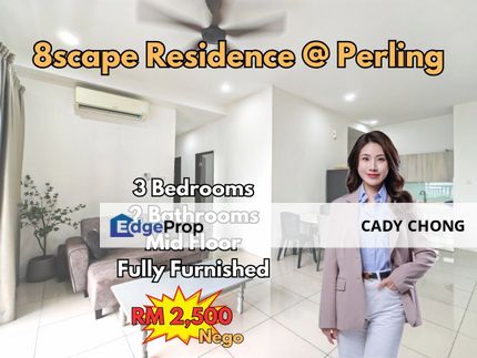 8scape Residence @ Perling 3 Bedrooms Fully Furnished Unit For Rent, Johor, Johor Bahru
