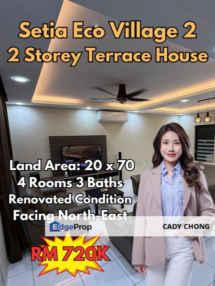 Setia Eco Village Double Storey Terrace House Renovated Unit For Sale, Johor, Gelang Patah