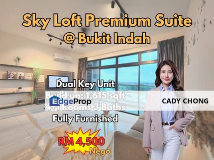 Sky Loft Premium Suites @ Bukit Indah Fully Furnished Dual Key Unit, Johor, Johor Bahru