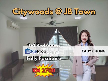 Citywoods @ JB Town Fully Furnished Unit For Rent, Johor, Johor Bahru