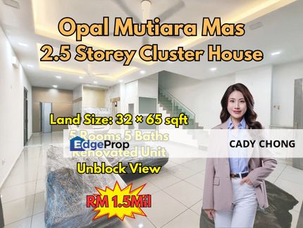 Opal @ Mutiara Mas 2.5 Storey Cluster House Renovated Unit For Sale, Johor, Skudai