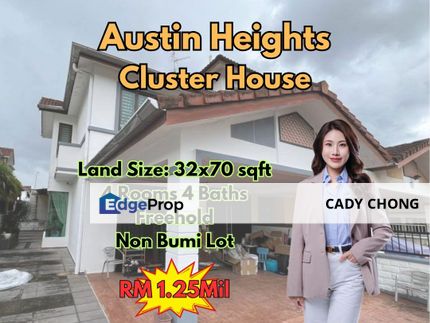 Austin Heights Cluster House For Sale, Johor, Johor Bahru