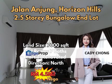 Horizon Hills 2.5 Storey Bungalow End Lot For Sale, Johor, Nusajaya