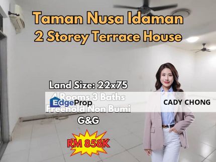 Nusa Idaman Double Storey Terrace House For Sale, Johor, Nusajaya