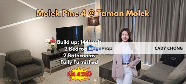 Molek Pine 4 @ Taman Molek Fully Furnished Unit For Rent, Johor, Johor Bahru