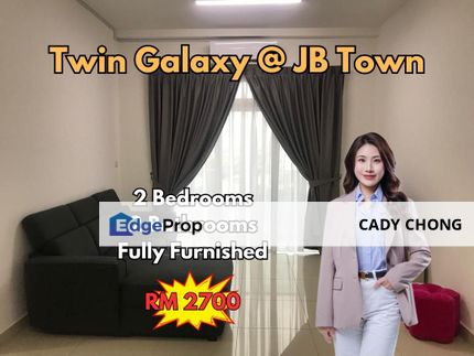 Twin Galaxy @ JB Town 2 Bedrooms Fully Furnished Unit For Rent, Johor, Johor Bahru