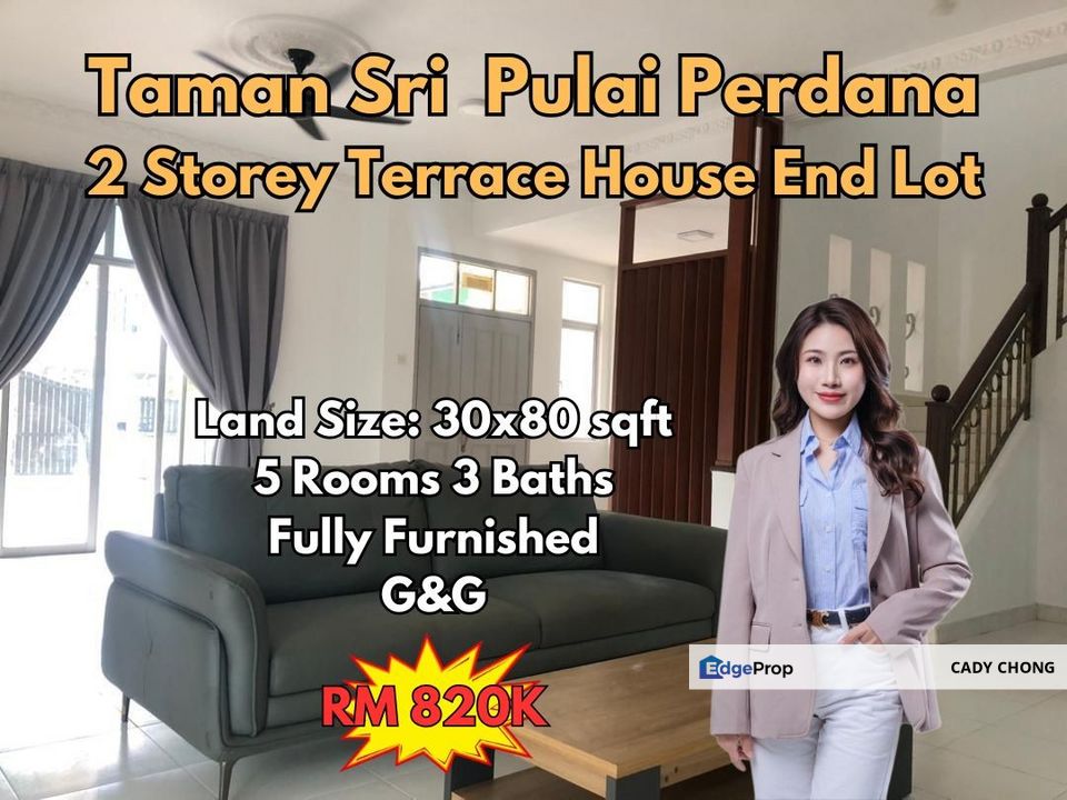 Sri Pulai Perdana Double Storey Terrace House End Lot Fully Furnished Unit For Sale, Johor, Skudai