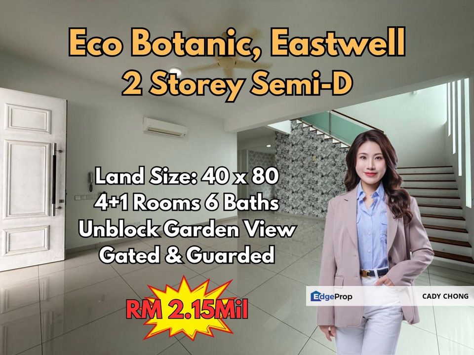 Eastwell Eco Botanic Double Storey Semi-D Unblock Garden View Unit For Sale, Johor, Nusajaya