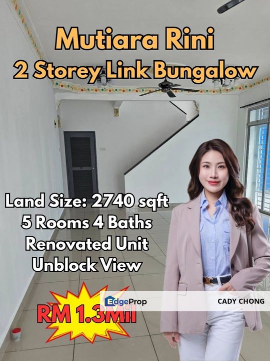 Mutiara Rini Double Storey Link Bungalow Renovated Unit For Sale, Johor, Skudai