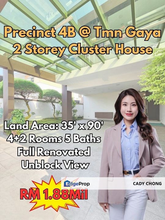 Taman Gaya Double Storey Cluster House Fully Renovated Unit For Sale, Johor, Ulu Tiram