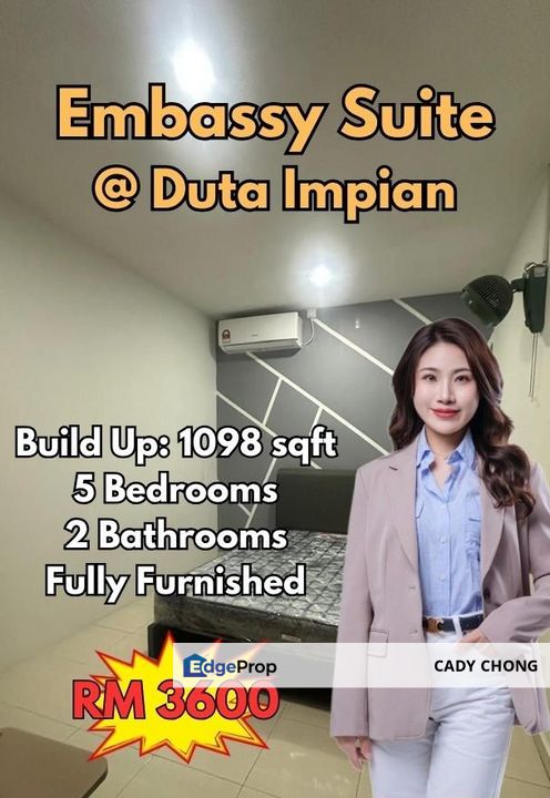 Embassy Suite @ Duta Impian JB Town Fully Furnished Unit For Rent, Johor, Johor Bahru