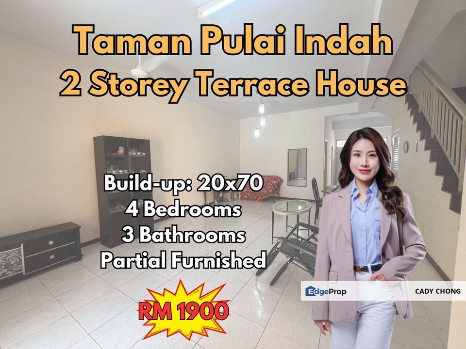 Pulai Indah Double Storey Terrace House For Rent, Johor, Kangkar Pulai