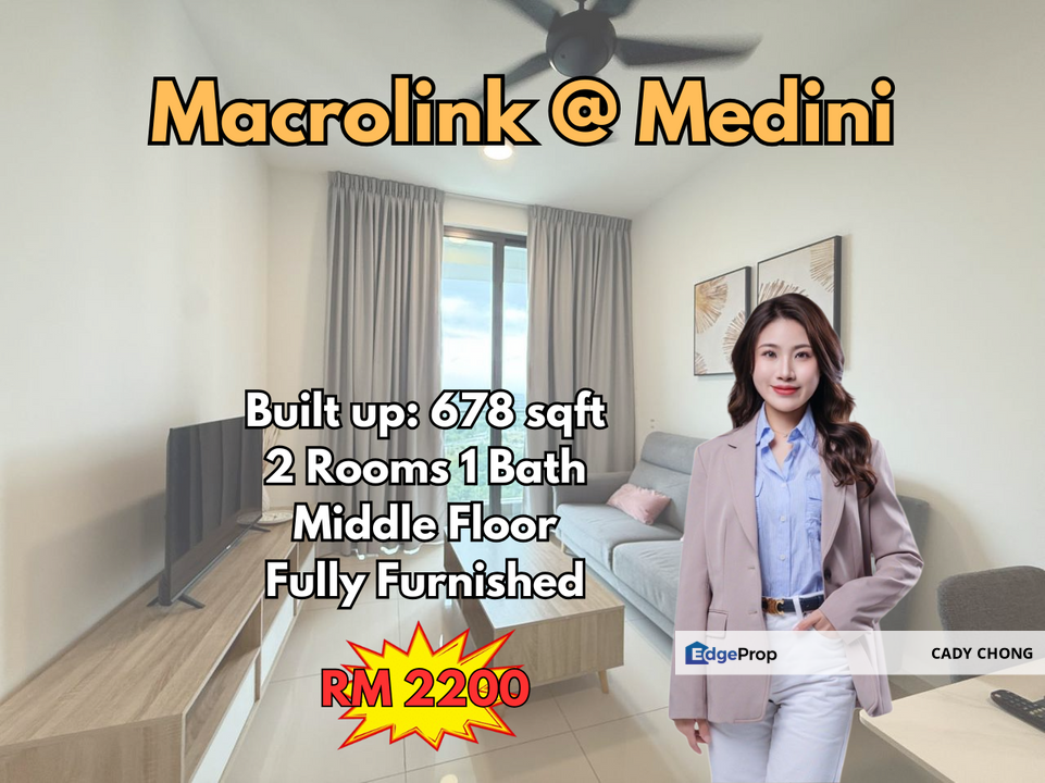 Macrolink @ Medini Fully Furnished 2 Bedrooms Apartment For Rent, Johor, 