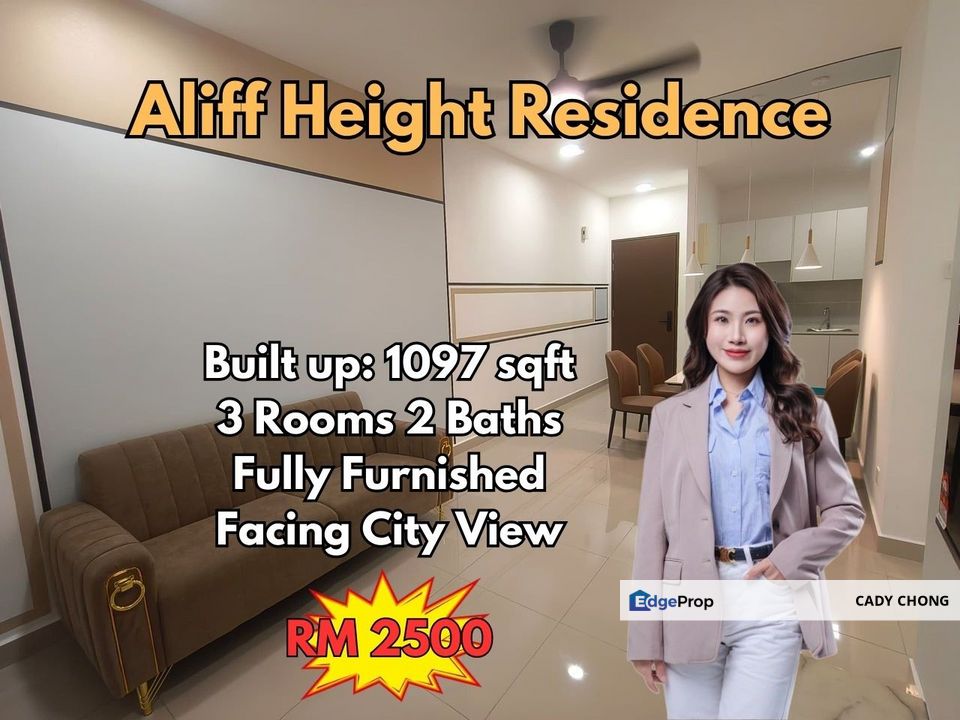 Aliff Height Residence 3 Bedrooms Apartment Fully Furnished Unit For Rent, Johor, Tampoi