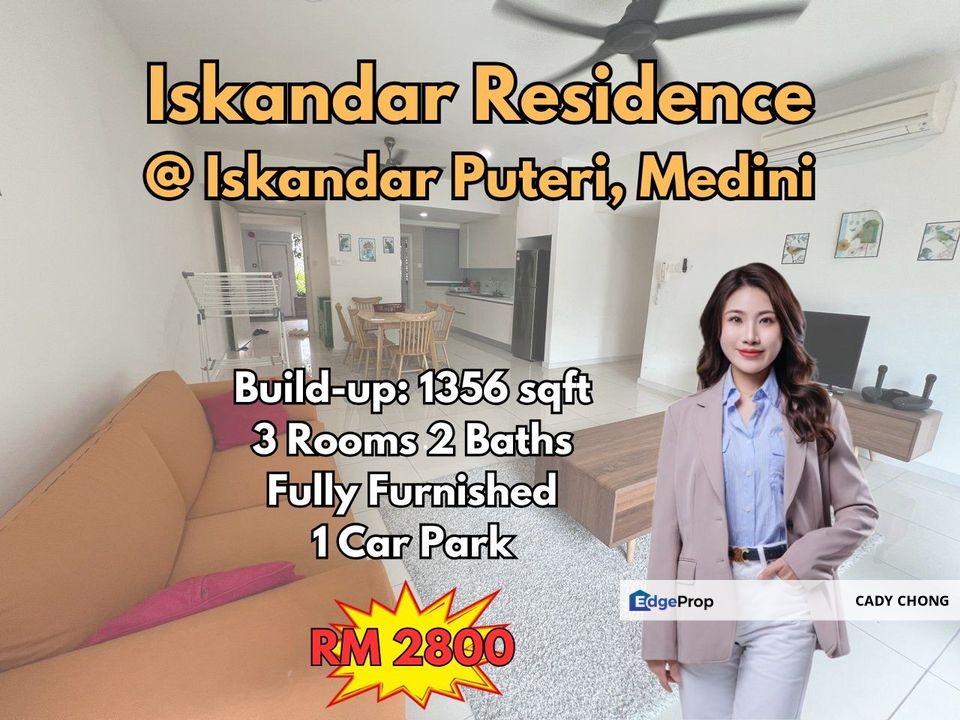 Iskandar Residence @ Iskandar Puteri Medini Fully Furnished Unit For Rent, Johor, Nusajaya