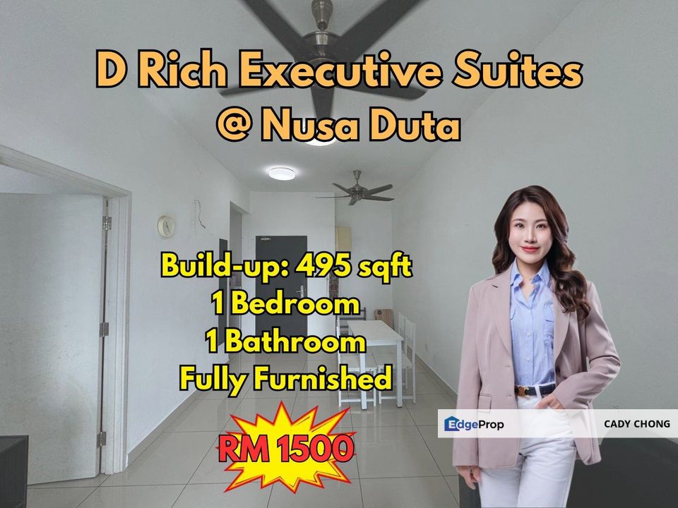 D Rich Executive Suites @ Nusa Duta Fully Furnished For Rent, Johor, Johor Bahru
