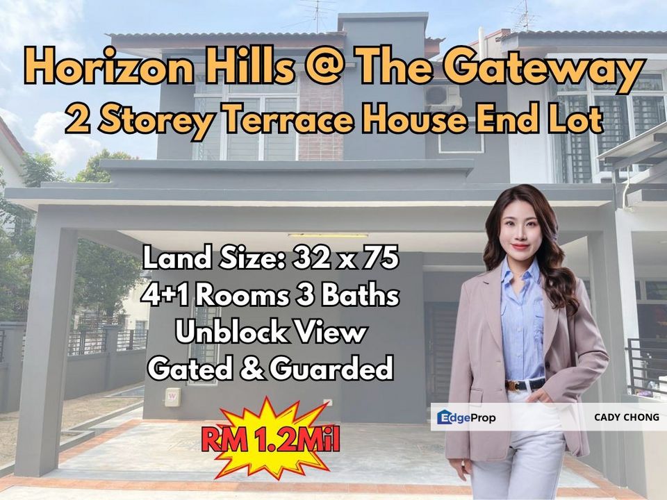 The Gateway @ Horizon Hills Double Storey Terrace House End Lot For Sale, Johor, Nusajaya