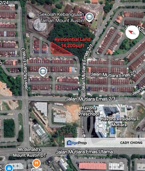 Mount Austin Residential Land For Sale, Johor, Johor Bahru