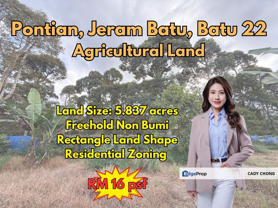 Pontian Jeram Batu Batu 22 Agricultural Land For Sale, Johor, Pontian