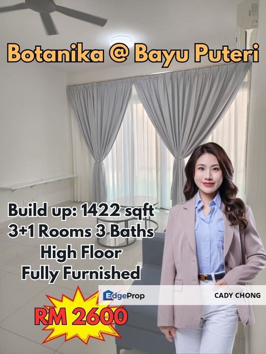 Botanika @ Bayu Puteri High Floor Fully Furnished Unit For Rent, Johor, Johor Bahru