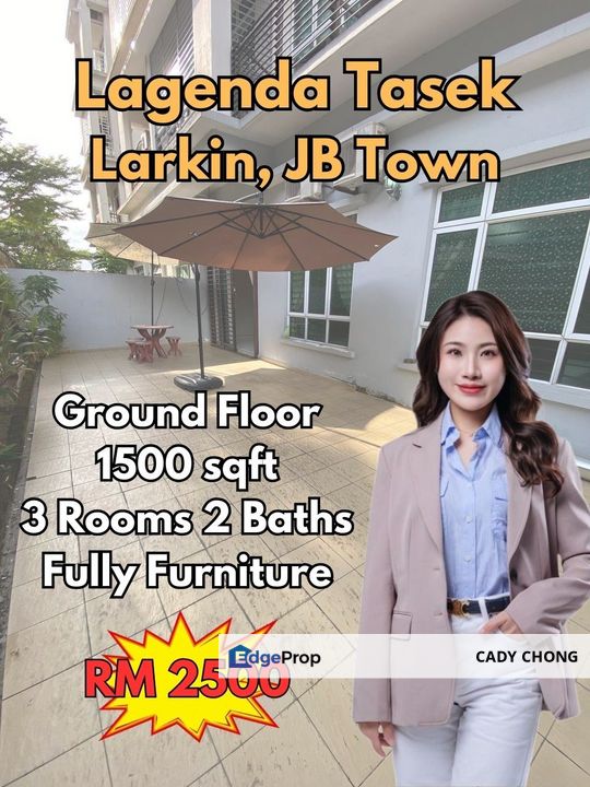 Lagenda Tasek Fully Furnished Ground Floor Unit For Rent, Johor, Johor Bahru