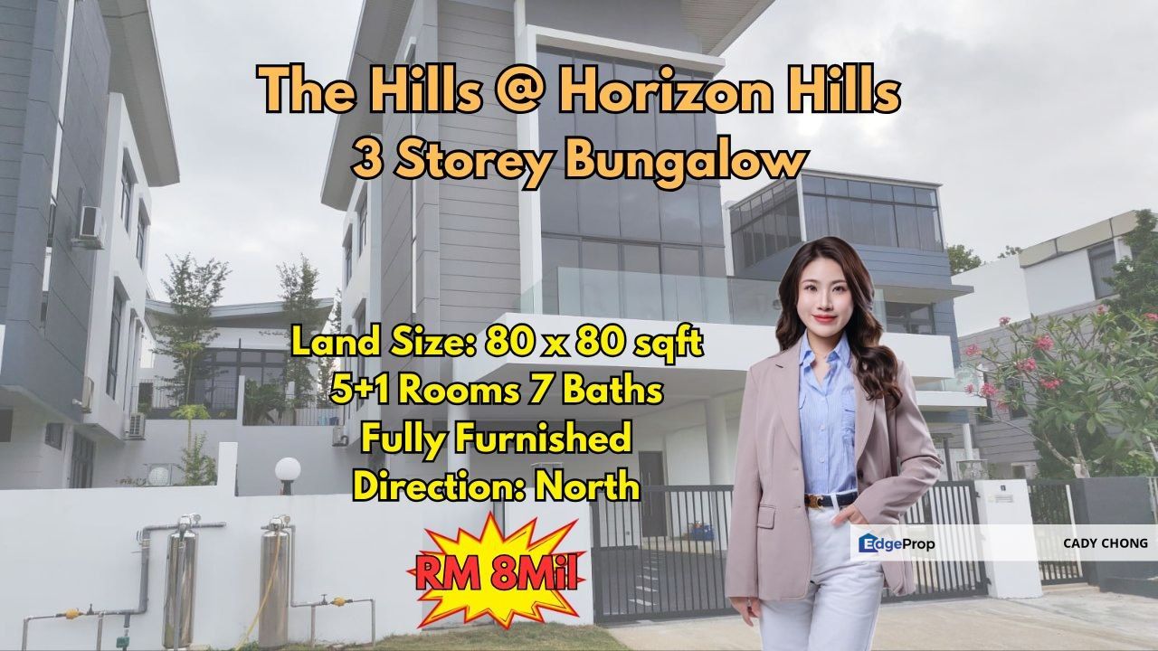 The Hills @ Horizon Hills 3 Storey Bungalow Fully Furnished Unit For Sale, Johor, Nusajaya