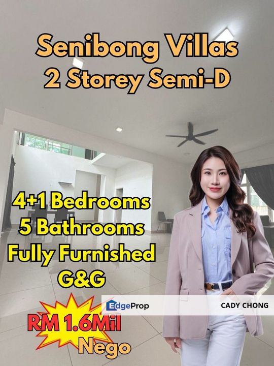 Senibong Villas Double Storey Semi-D Fully Furnished Unit For Sale, Johor, Masai
