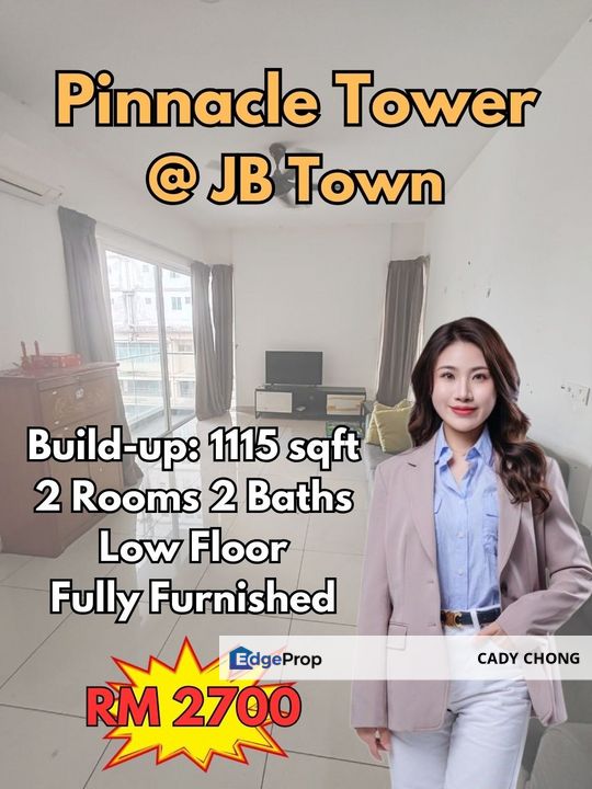 Pinnacle Tower @ JB Town Fully Furnished Unit For Rent, Johor, Johor Bahru