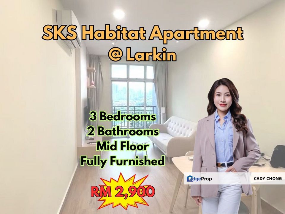 SKS Habitat Apartment @ Larkin Fully Furnished Unit For Rent, Johor, Johor Bahru