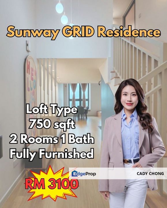 Sunway GRID Residence Fully Furnished Loft Type For Rent, Johor, 