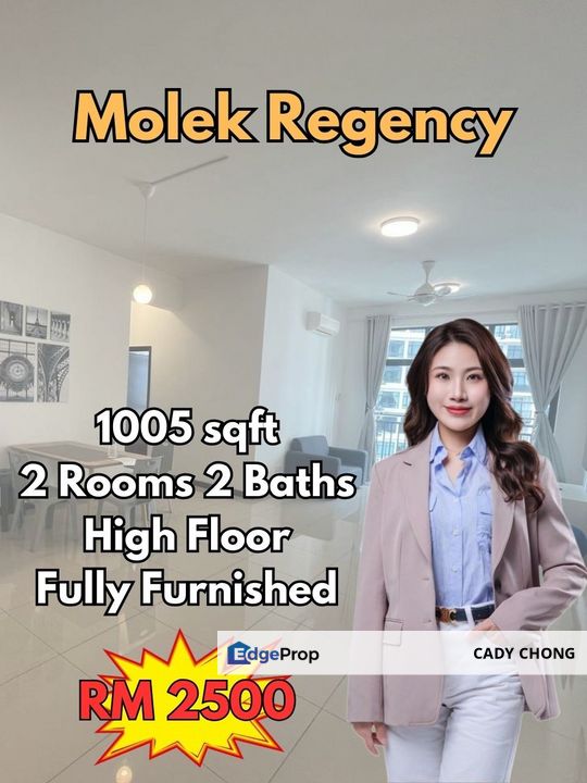 Molek Regency High Floor Fully Furnished Unit For Rent, Johor, Johor Bahru