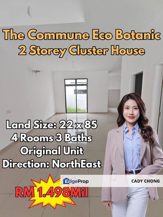 The Commune Eco Botanic Double Storey Cluster House Original Unit For Sale, Johor, Nusajaya
