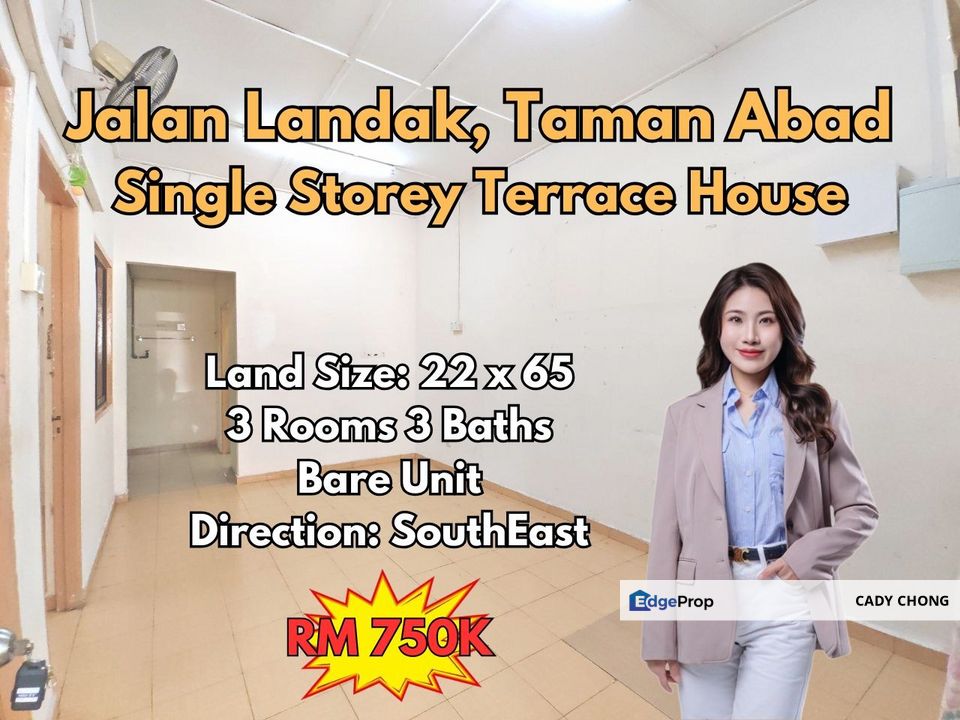 JB Town Taman Abad Single Storey Terrace House, Johor, Johor Bahru