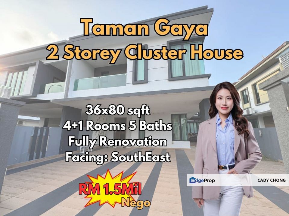 Taman Gaya Double Storey Cluster House Fully Renovated Unit For Sale, Johor, Ulu Tiram