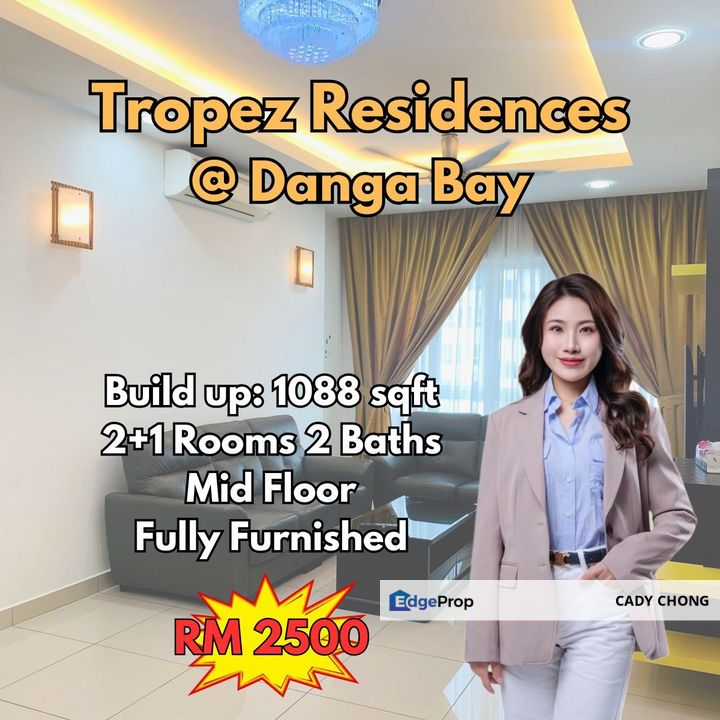 Tropez Residences @ Danga Bay Fully Furnished Unit For Rent, Johor, Johor Bahru
