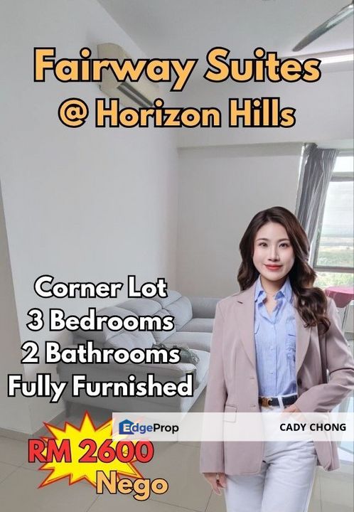 Fairway Suites @ Horizon Hills Fully Furnished Corner Lot For Rent, Johor, Horizon Hills