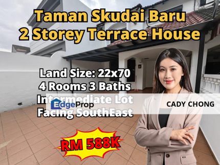 Taman Skudai Baru Jalan Hang Tuah Double Storey Terrace House For Sale, Johor, Skudai