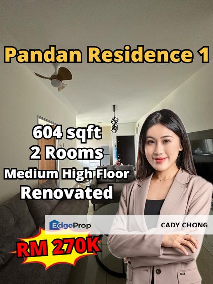 Pandan Residence 1 Studio Renovated into 2 Rooms For Sale, Johor, Johor Bahru