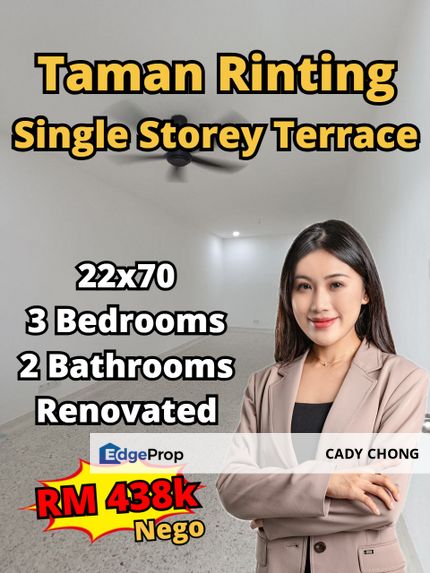 Taman Rinting Single Storey Terrace House For Sale, Johor, Masai