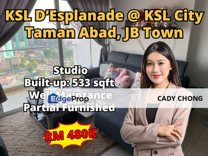 KSL D'Esplanade @ KSL City Taman Abad Studio For Sale, Johor, Johor Bahru